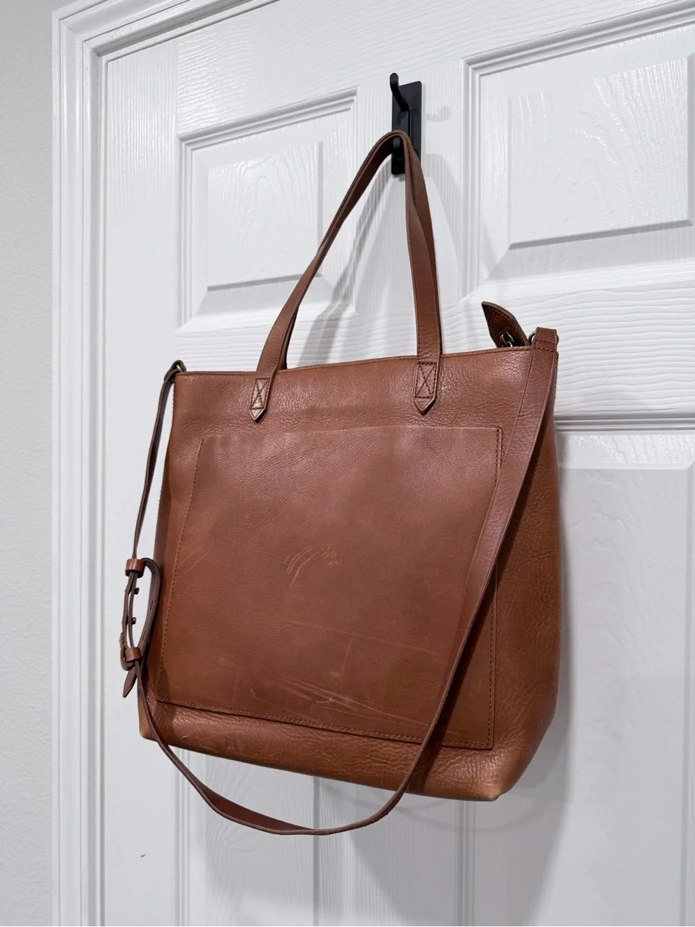 Madewell Brown Leather Handbag with Top Handles
